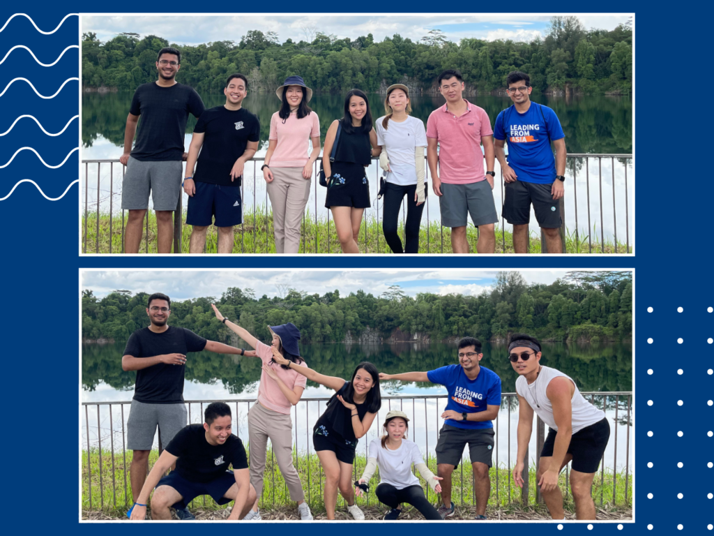 Group photo of Lang and her classmates on an outdoor gathering